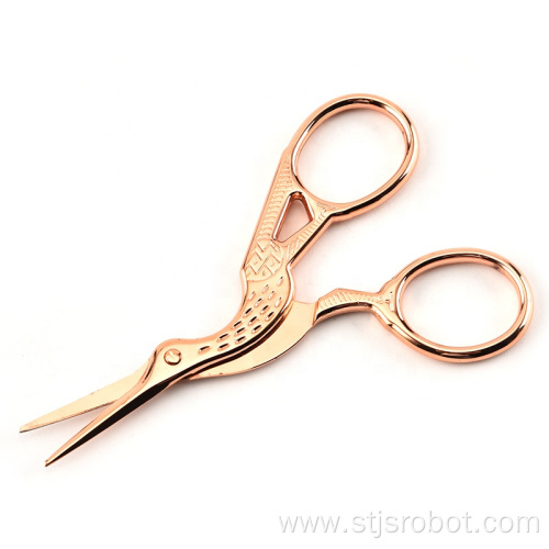 Tailoring sewing scissors cloth fabric rose gold embroidery scissors stork scissors